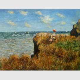 Claude Monet Oil Reproduction, Cliff Walk At Pourville Oil op Canvas 50 X 70 Cm