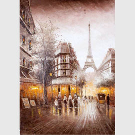 Van het Olieverfschilderijparijs van Parijs van het paletmes de Straat Met de hand gemaakte Dikke Olie op Canvas