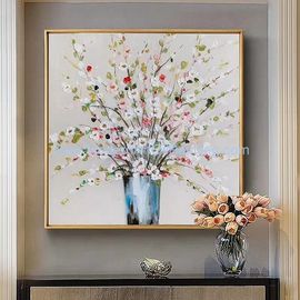 Van de het Olieverfschilderij Dikke Textuur van het paletmes de Bloemenbloemen Art Painting On Linen Canvas