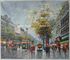 Ontworpen van de de Straatscène van Parijs het Olieverfschilderijolie op Linnen voor Woonkamer Deco