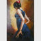 Met de hand geschilderd Spaans Olieverfschilderij/Vrouwelijke Schilderende Flamencodanser Canvas Art