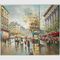 Ontworpen van de de Straatscène van Parijs het Olieverfschilderijolie op Linnen voor Woonkamer Deco