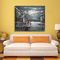De abstracte van het het Dokcanvas van de Huizenboot Muur Art Paintings For Living Room