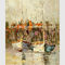Het ontworpen Olieverfschilderij van het Paletmes, het Abstracte de muurkunst van het zeilbootlandschap schilderen