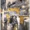 Het abstracte Acrylolieverfschilderij van het Paletmes Met de hand geschilderd op Linnencanvas