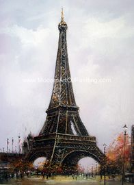 De Torenolieverfschilderij van Eiffel van de indrukstijl op het Decor van het Canvas50x60 Cm Huis