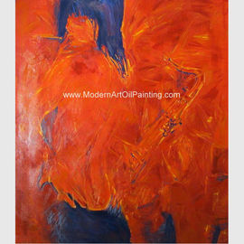 Vrouw Modern Art Oil Painting, Abstract Art Paintings Smoking Woman Saxophone