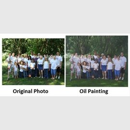 De realistische Portretten van het Douaneolieverfschilderij/de Gepersonaliseerde Portretten van de Olieverfschilderijfamilie