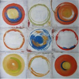 Acryl Abstracte Moderne Schilderijen van de patroonmeetkunde op Canvas, Met de hand geschilderde 100