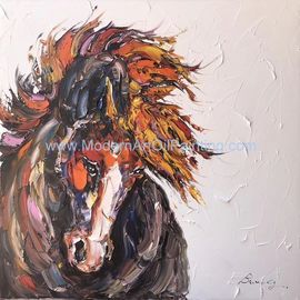 Abstracte Paard Dikke Textuur die het Dierlijke Art. van de Canvasmuur schilderen