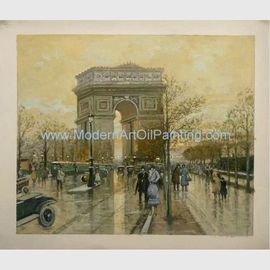 50x60cm Arc de Triomphe Oude de Straatolieverfschilderijen van Parijs van het Olieverfschilderijcanvas