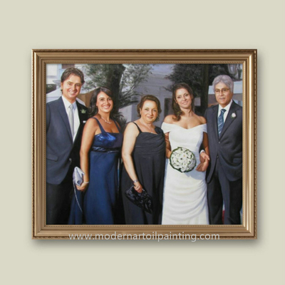 Van de de Familiedouane van de huisdecoratie het Canvas van het Olieverfschilderijportretten van Foto 5cm