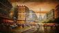 Het Canvas die van de de Straatscène van Parijs Aangepaste Groottekleur voor Neo-Classic Stijl schilderen