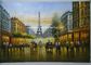 100% het met de hand gemaakte van het het Olieverfschilderijpalet van Parijs van het Messeneiffel Landschap van de Torenparijs op Canvas