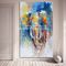 Het abstracte Kleurrijke Olifant Schilderen op Canvas/Dierlijk de Muurart. van het Drukcanvas