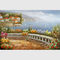 Het Landschapsolieverfschilderij van Italië van het kustlijn Mediterraan Olieverfschilderij voor Muurdecor