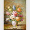 Het abstracte Bloemen het Canvas van de de Bloemenvaas van Stillevenolieverfschilderijen Kleurrijke Schilderen
