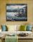 Eigentijdse Vissersboot op zee/de Varende Drukken die van Schipschilderijen schilderen
