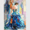 Van de het Olieverfschilderij Kleurrijk Vrouw van het Palettlemes Vrouwelijk Abstract het Canvasart.